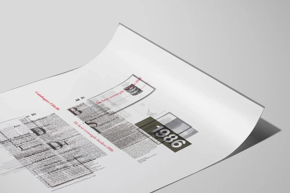 Typografinen juliste parhaiden hoidetumpien kirjojen suunnittelusta 1986