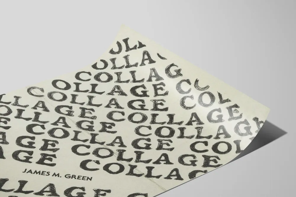 Typografinen kollaasijuliste James M. Greenilta