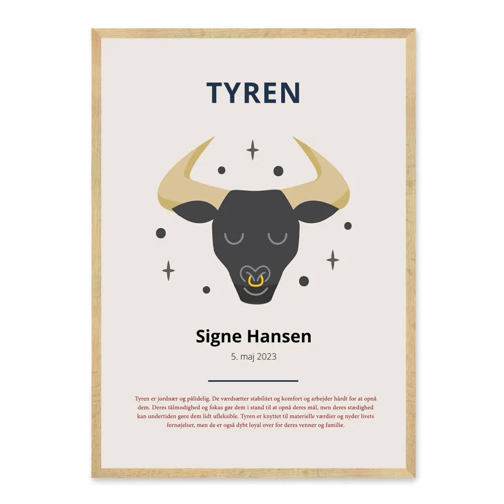 Tyren Stjernetegn Plakat