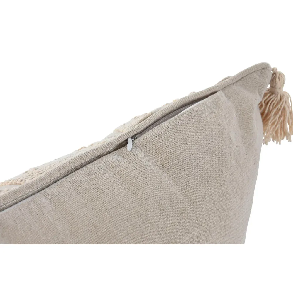 Tyyny Home ESPRIT Beige Luonnollinen Boho 50 x 8 x 30 cm