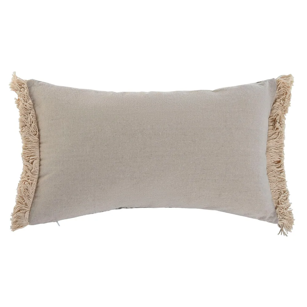 Tyyny Home ESPRIT Harmaa Luonnollinen Boho 50 x 8 x 30 cm