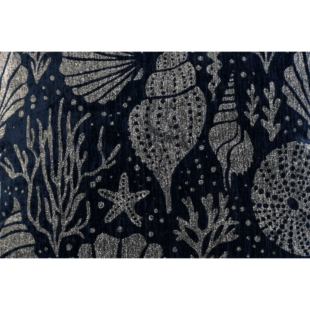 Tyyny Home ESPRIT Hopeinen Laivastonsininen Välimeren 45 x 15 x 45 cm