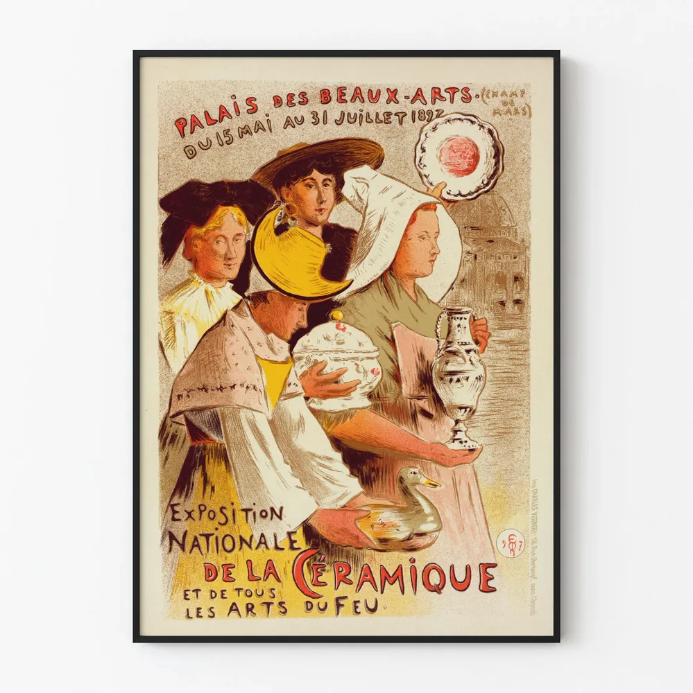 Valtion Keramiikkanäyttelyn Juliste 1897 Taidepalatsi