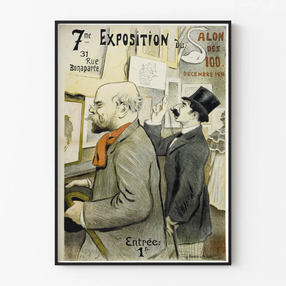Vanha juliste 7. näyttelyn 100:n messuilla, Pariisi 1894