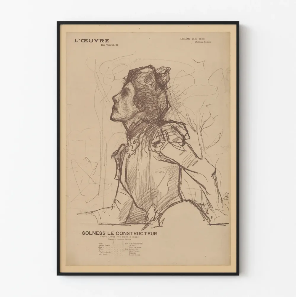 Vanha juliste Solness rakentaja 1897-1898