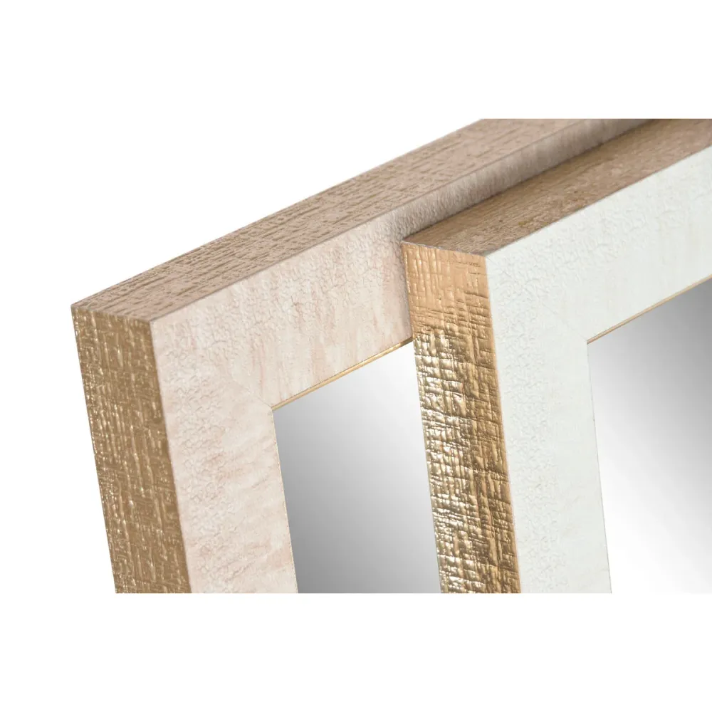Vapaasti seisova peili Home ESPRIT Valkoinen Ruskea Beige Harmaa Kristalli polystyreeni 35,5 x 40 x 156 cm (4 osaa)