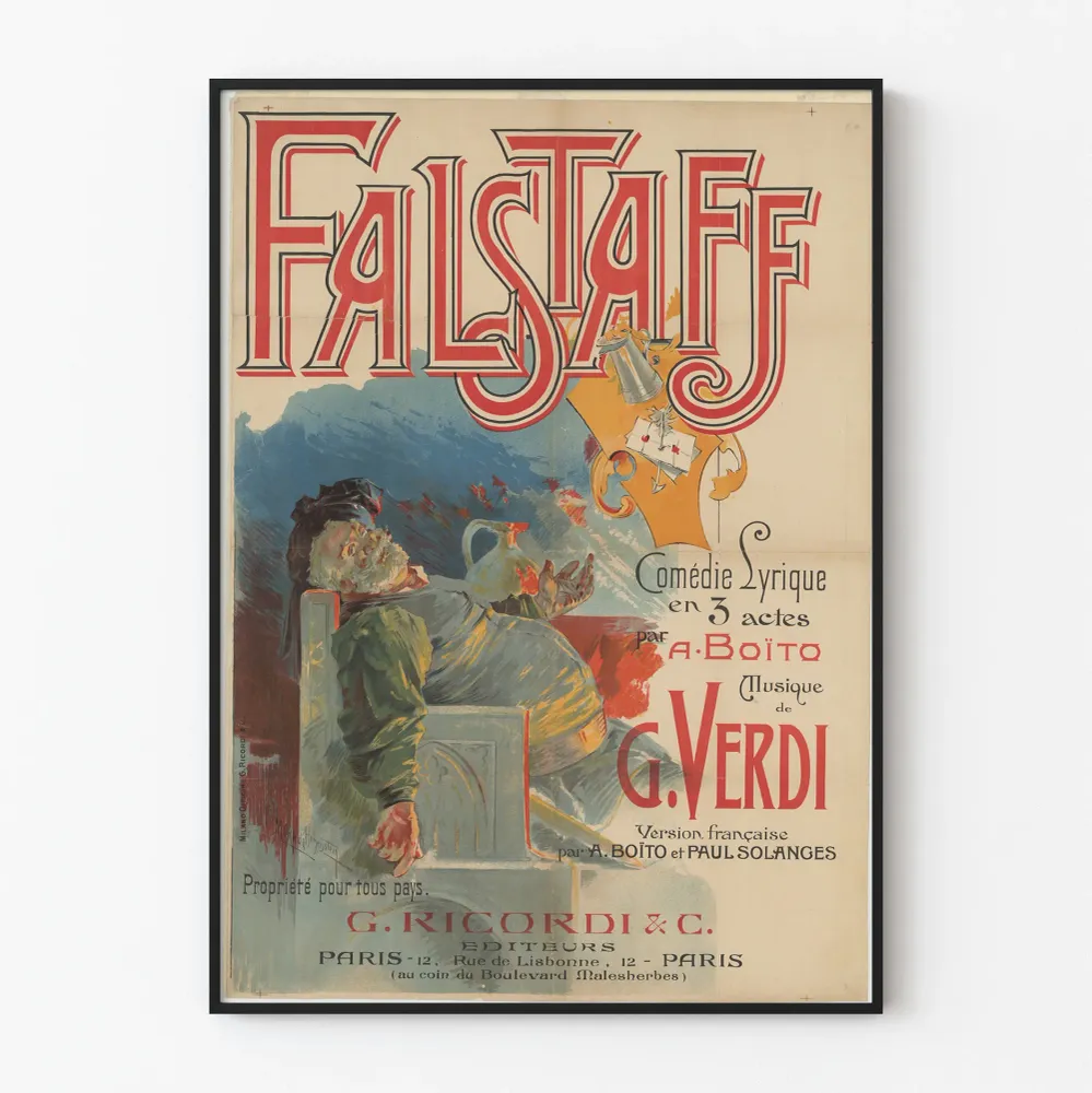 Verdi'n oopperan Falstaff koristejuliste 3 näytöksessä