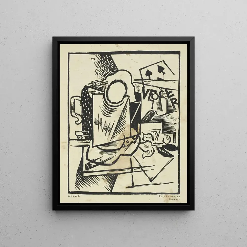 Vincenc Bene | Taidetuloste Maalaus V, ezba v linoleu, gravure