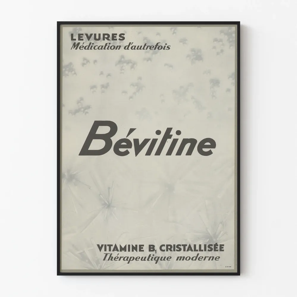 Vintage Bévitine - Retro seinäkoriste lääke vitamiini B1