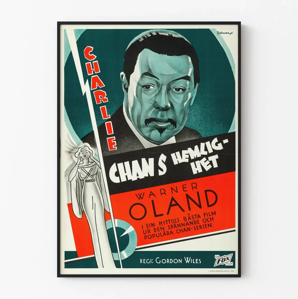 Vintage Charlie Chan'n salaisuus - Elokuvaseinäkoristelu retro