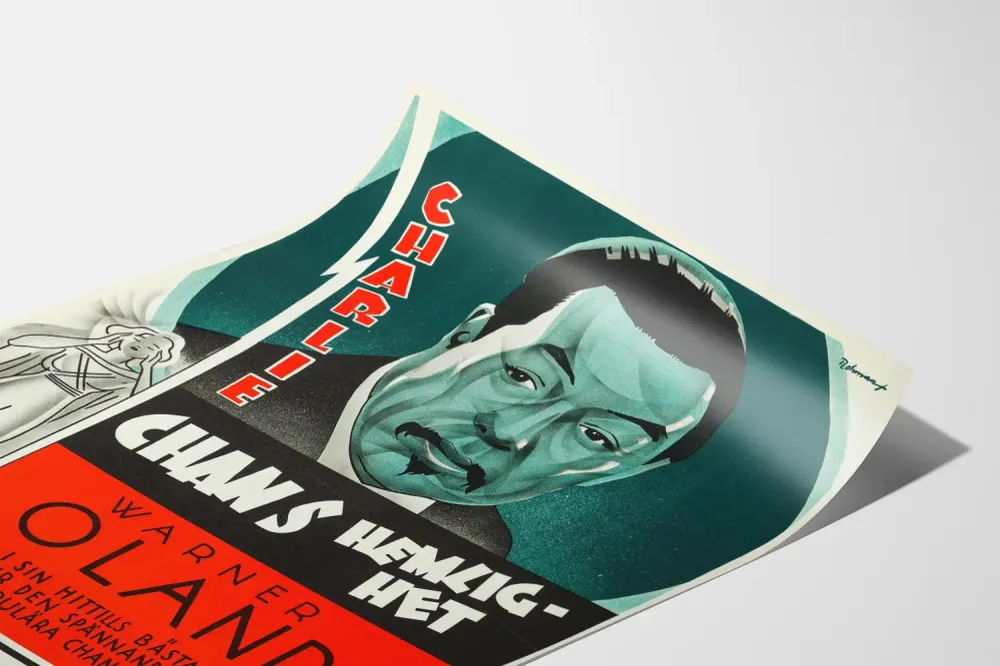Vintage Charlie Chan'n salaisuus - Elokuvaseinäkoristelu retro