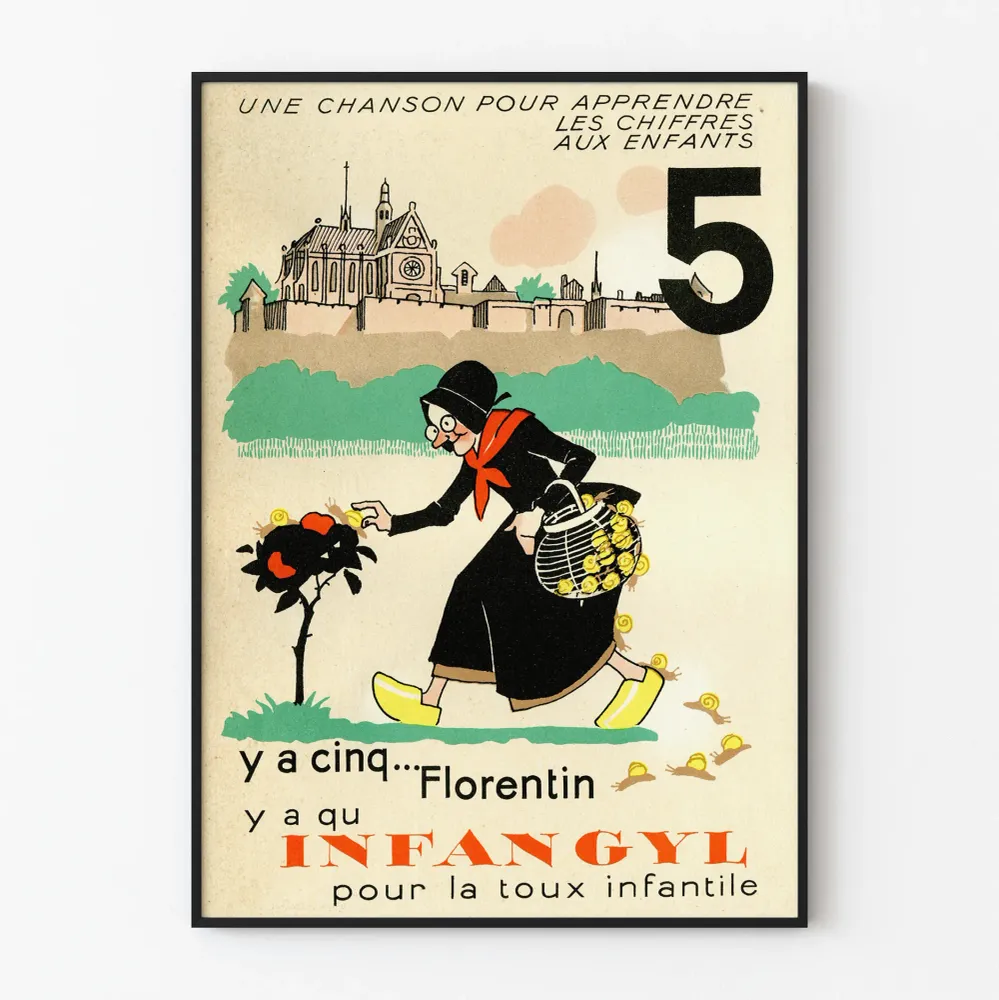 Vintage koulutustuloste - Oppia numerot Florentinin kanssa