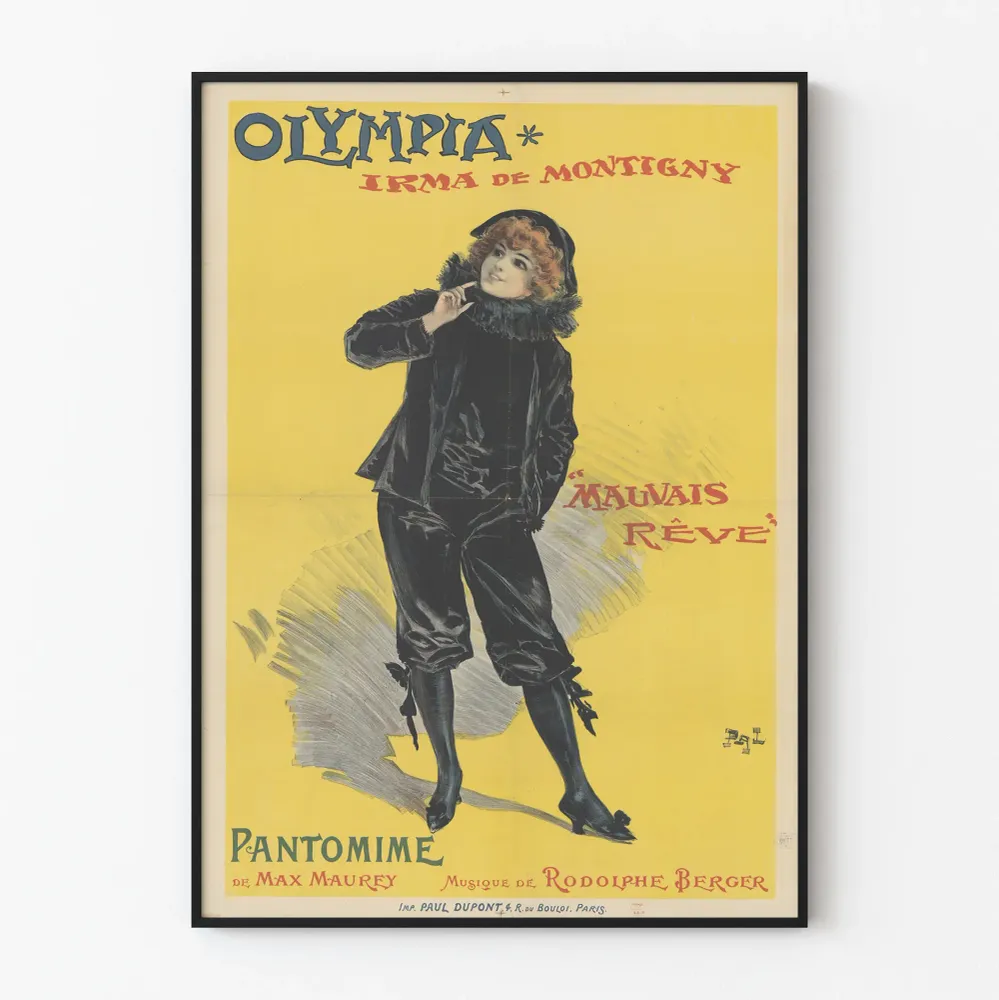 Vintage Olympia Irma de Montigny Huono Uni Pantomimi