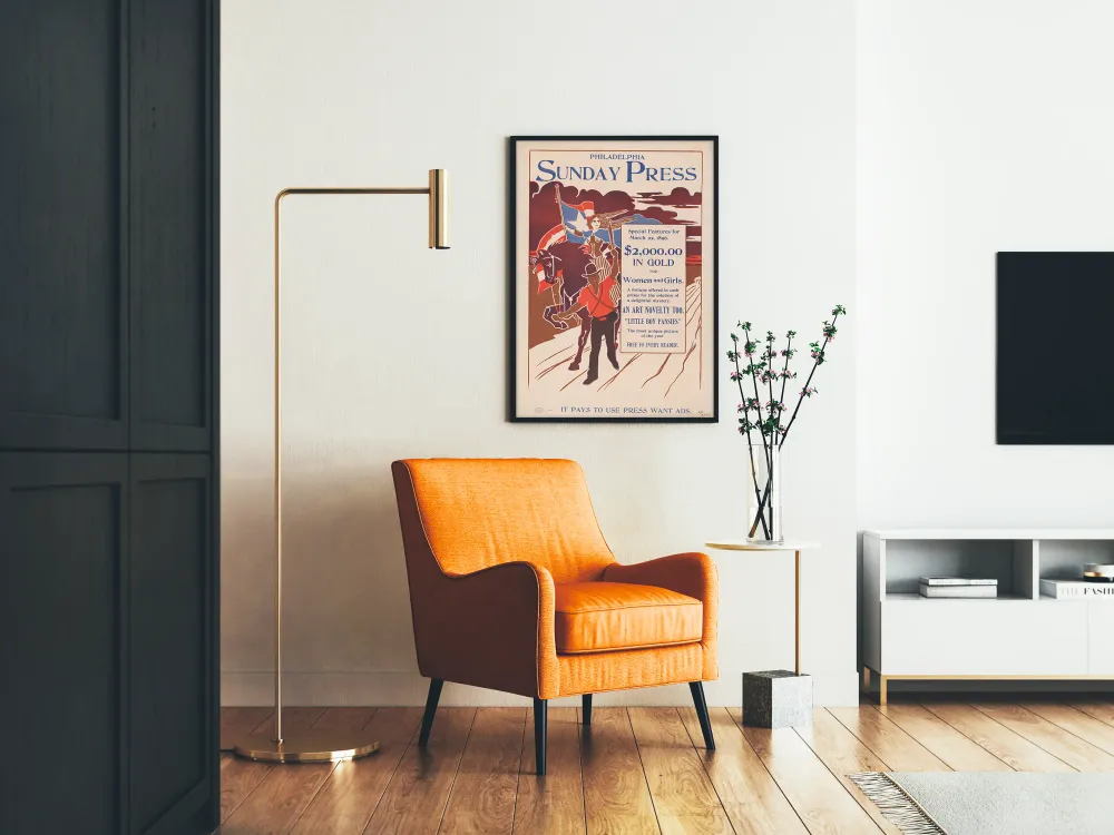 Vintage Philadelphia Sunnuntai Lehti 1896 - Retroseinäkke