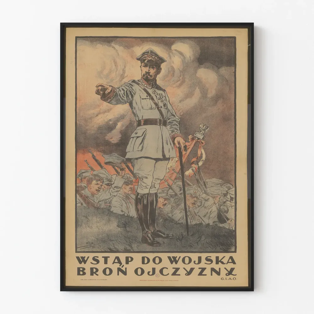 Vintage Puolalainen Sotilaspublikaati - Kansallisen Armeijan Rekrytointi