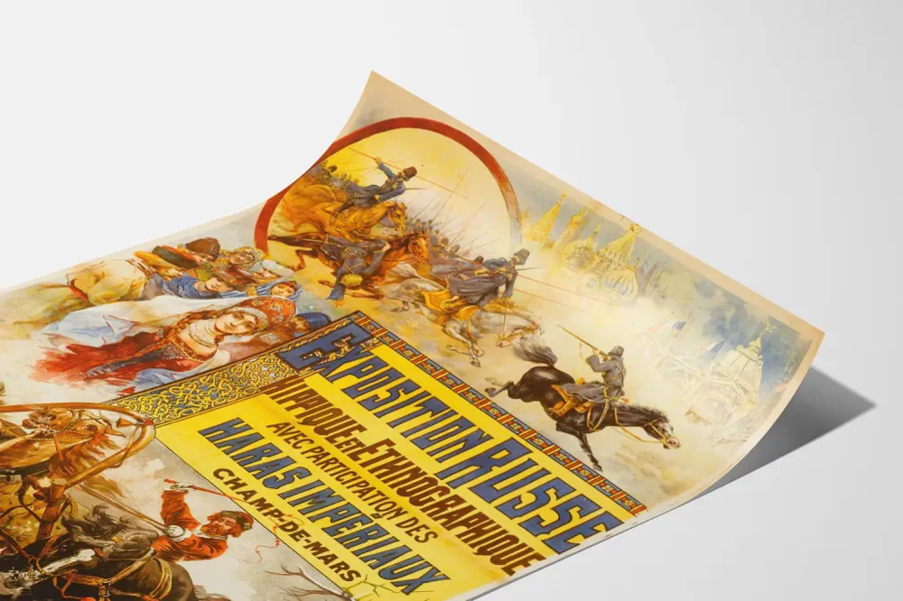 Vintage sisustustuloste Venäjän ratsastus- ja etnografianäyttelystä