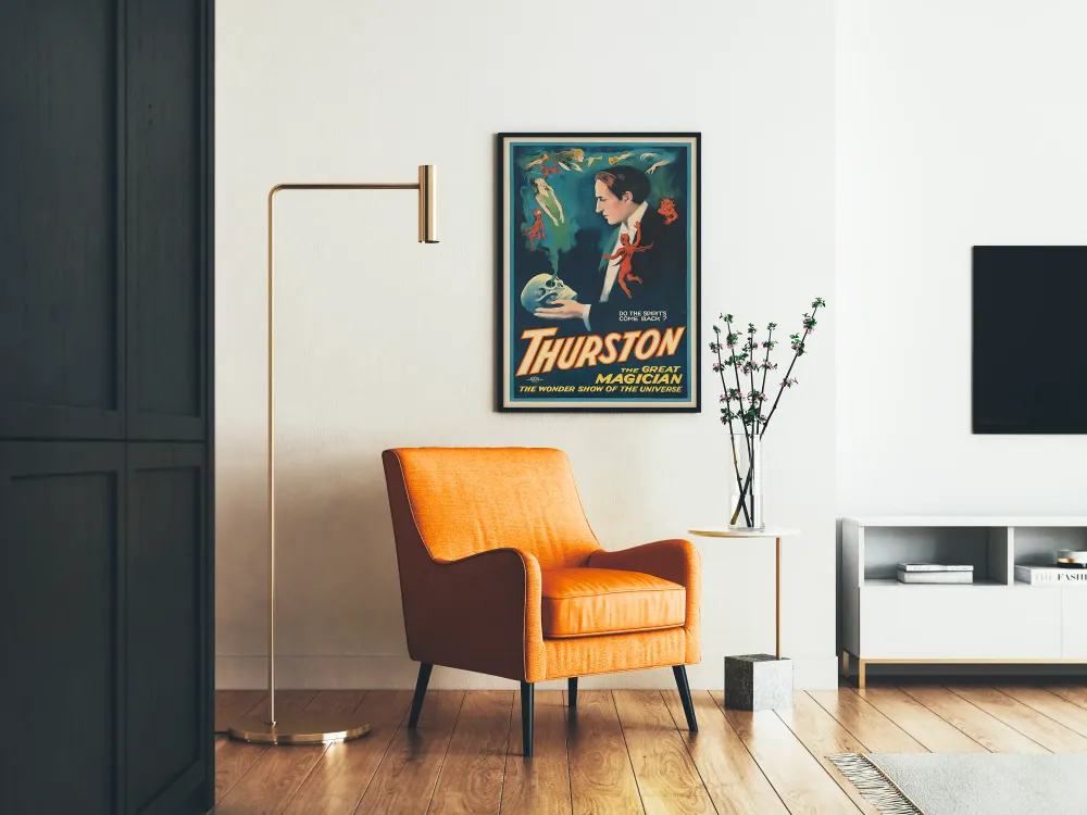 Vintage Thurston Suuri Taikuri - Seinän koristelu illuusio ja salaperäisyys
