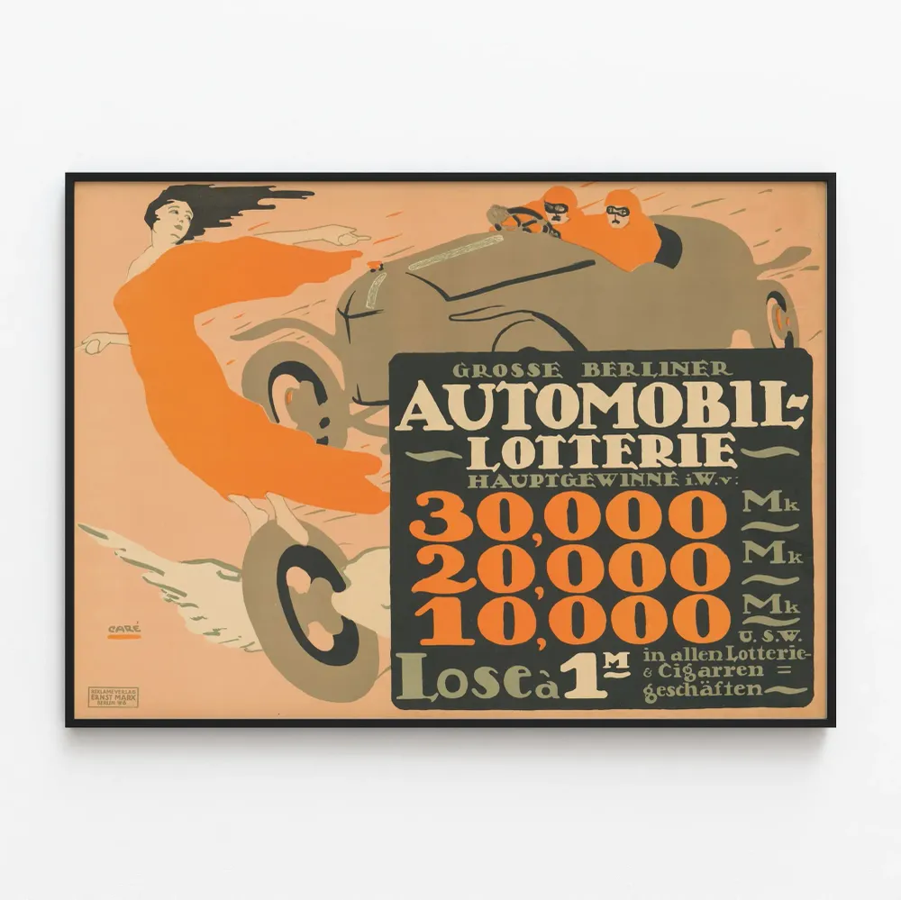 Vintageautokilpailujen juliste Berliinistä