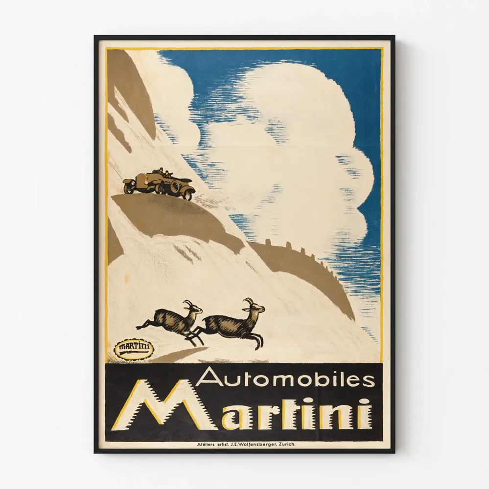 Vintageautot Martini - Retroautojen seinäkoriste juliste