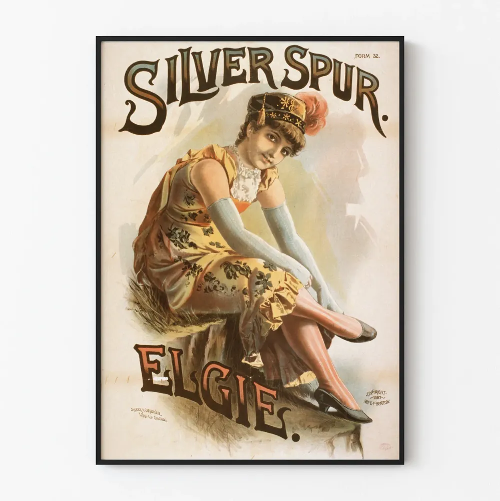 Vintagehopeinen Spur Elgie - Klassinen Seinäkäsitys Juliste