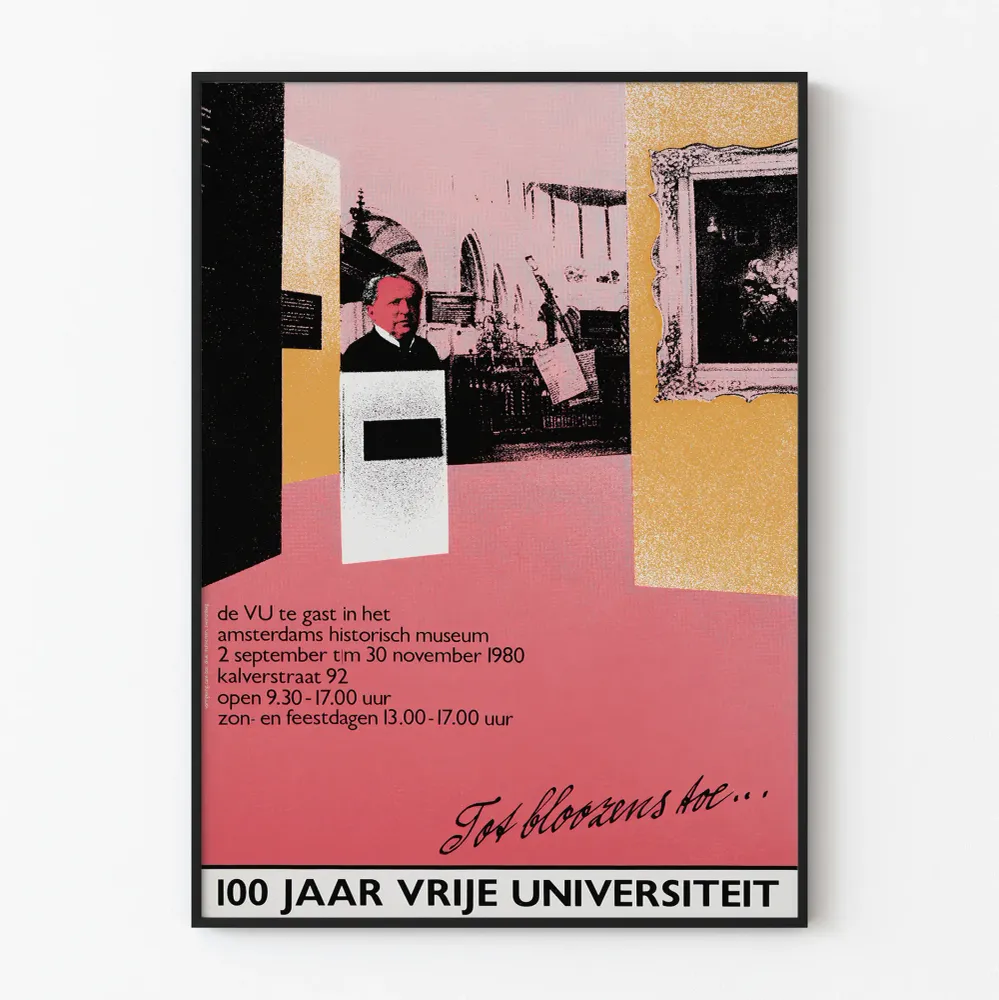 Vintagejuliste 100 vuotta Vapaakorkeakoulu Amsterdamista