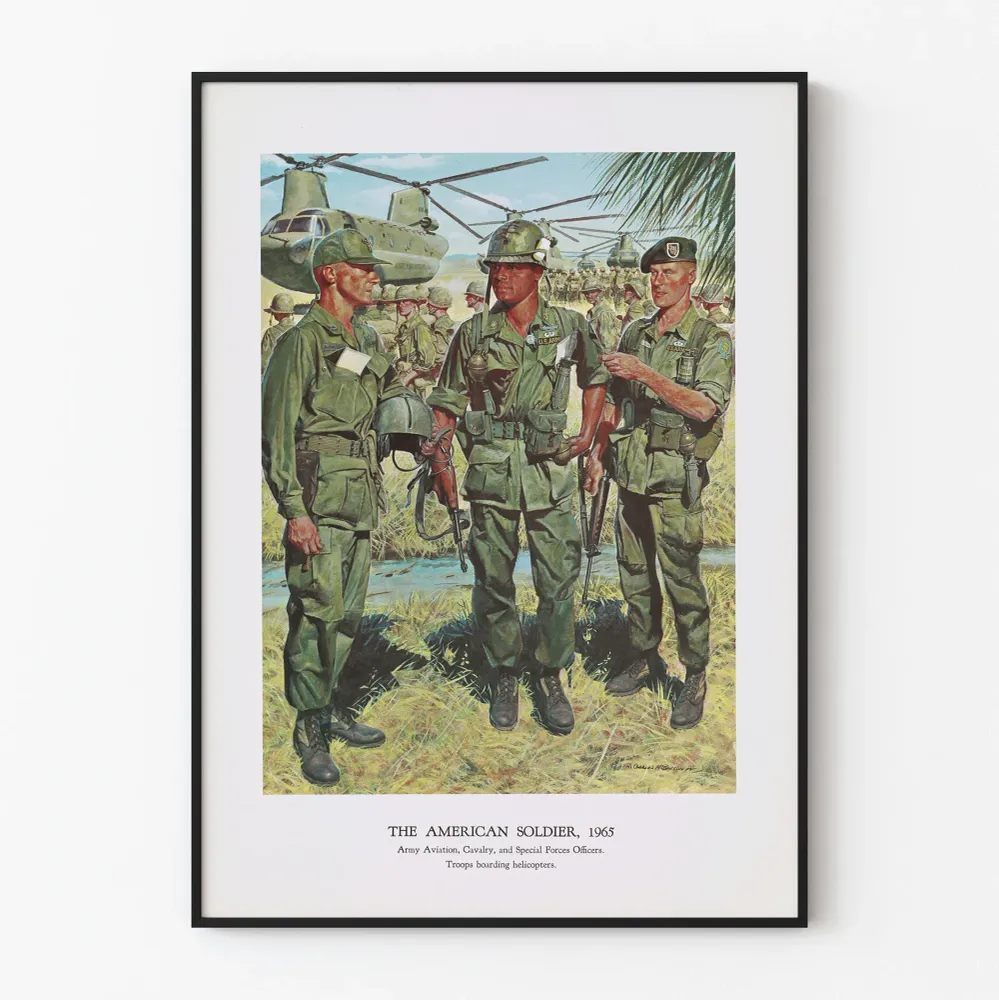 Vintagejuliste American Soldier 1965 - Sotilaskoriste seinäkoriste