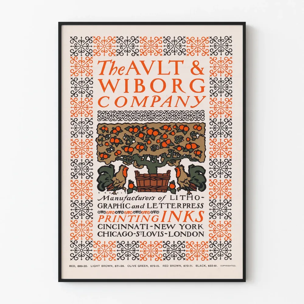 Vintagejuliste Avlt & Wiborg Company - Taiteellinen seinäkoristelu