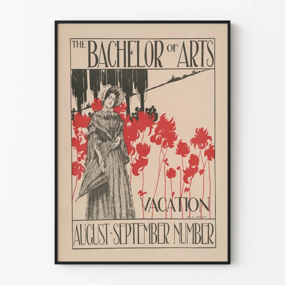 Vintagejuliste Bachelor Arts - Tyylikäs seinäkoristelu