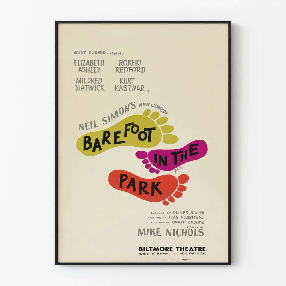 Vintagejuliste Barefoot Park Biltmore-teatterissa