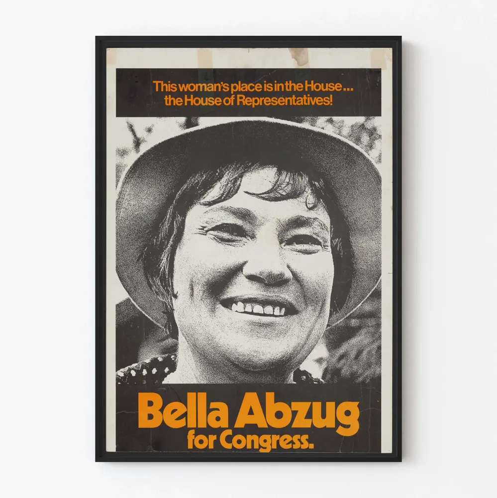 Vintagejuliste Bella Abzugin kongressiin - seinäkoriste