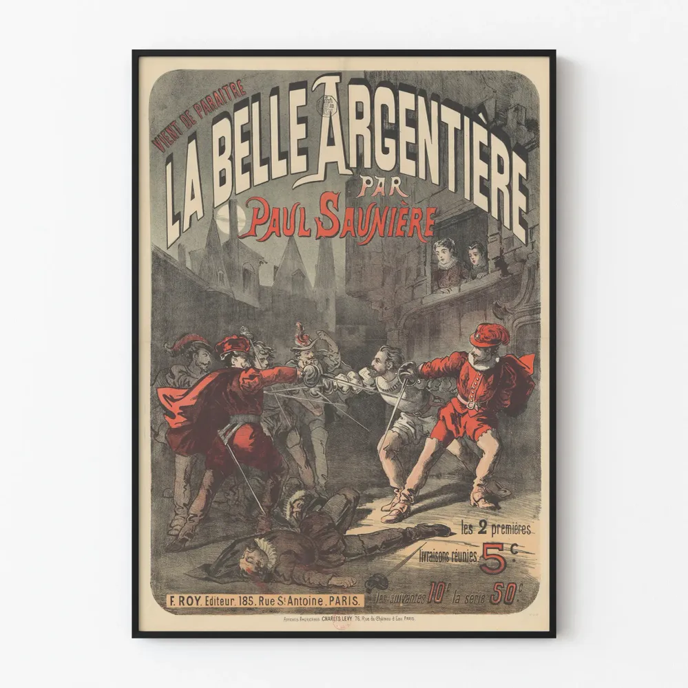 Vintagejuliste La Belle Argentière Paul Saunièreltä
