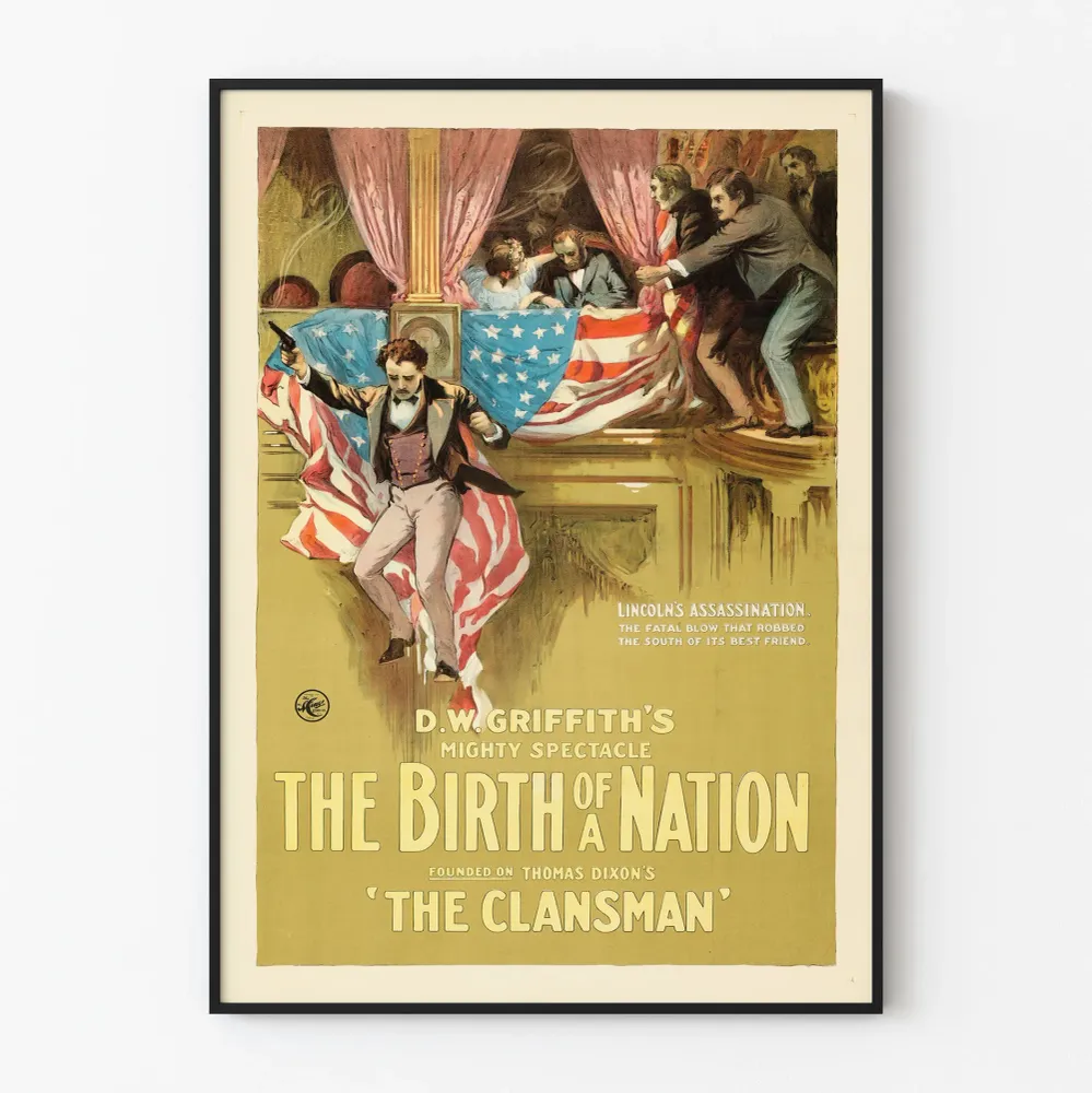 Vintagejuliste Birth Nation - Historiallinen murhakohtaus