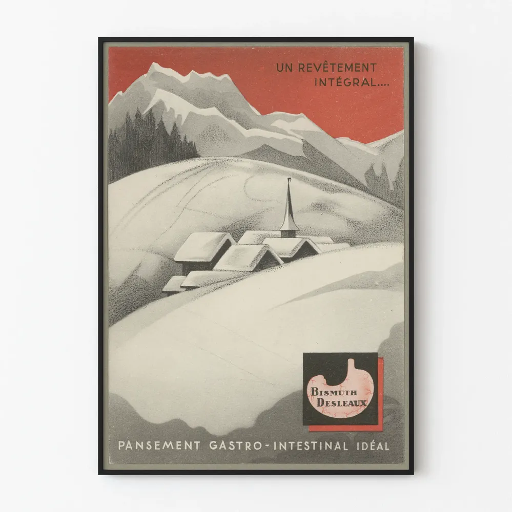 Vintagejuliste Bismuth Desleaux - Retro-gastrointestinaalinen seinäkoristelu