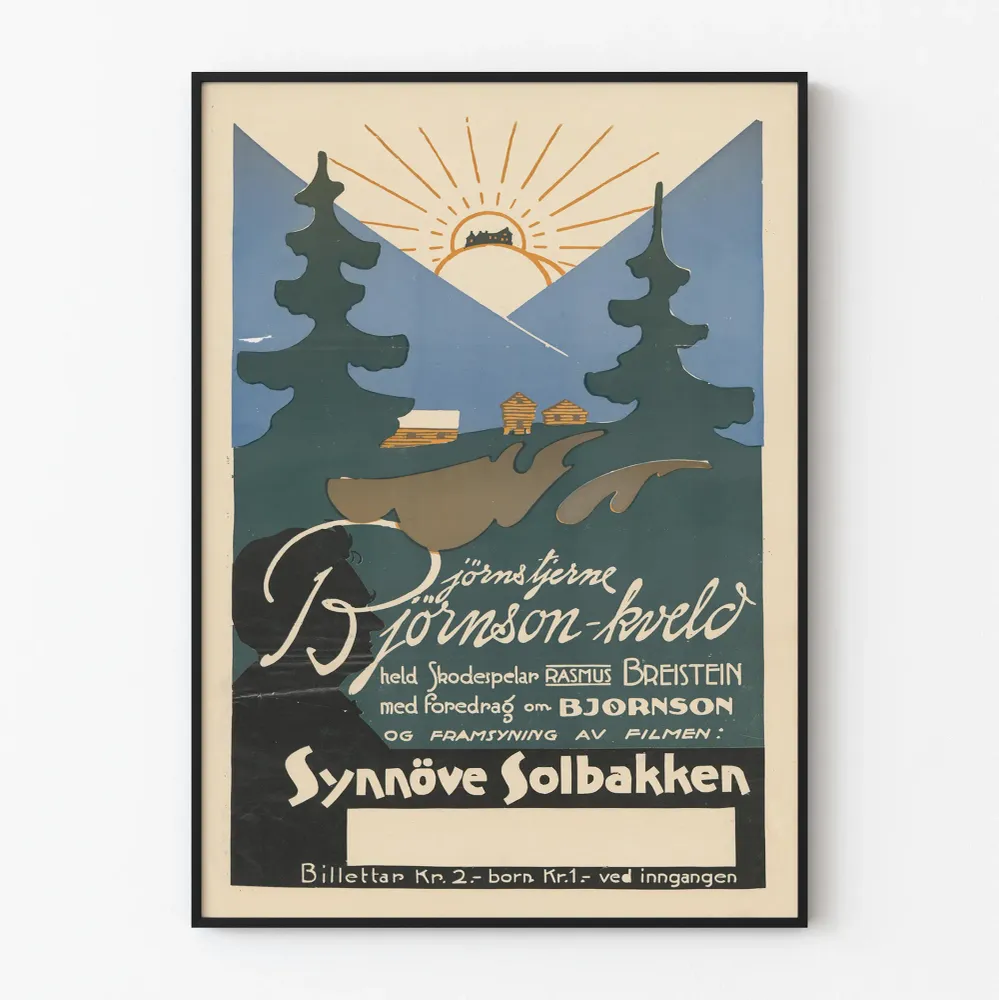Vintagejuliste Bjornstjerne Bjornson Kveld Synnöve Solbakken