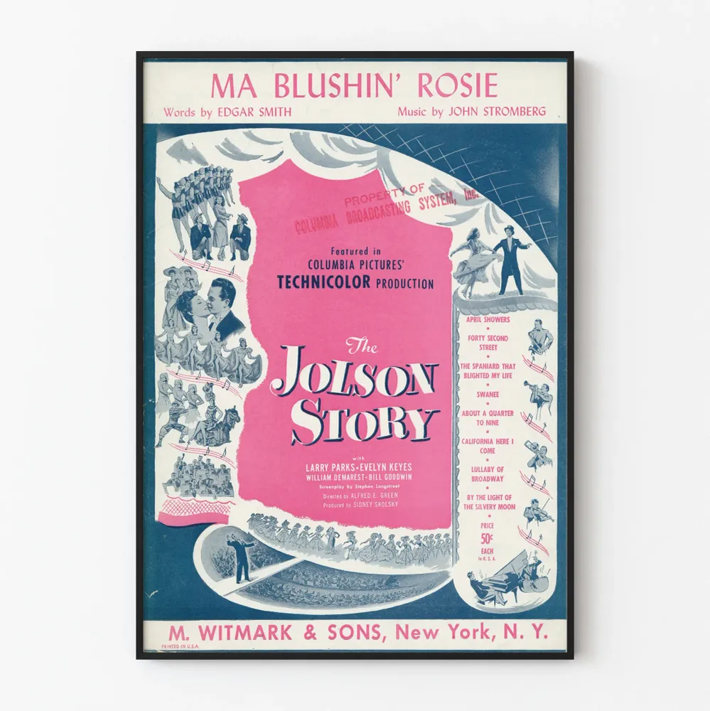 Vintagejuliste Ma Blushin' Rosie - Retroelokuvateatterin seinäkoristelu