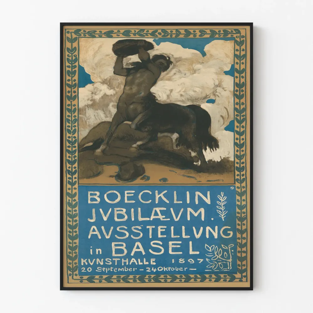 Vintagejuliste Boecklin Juhlanäyttely Basel 1897