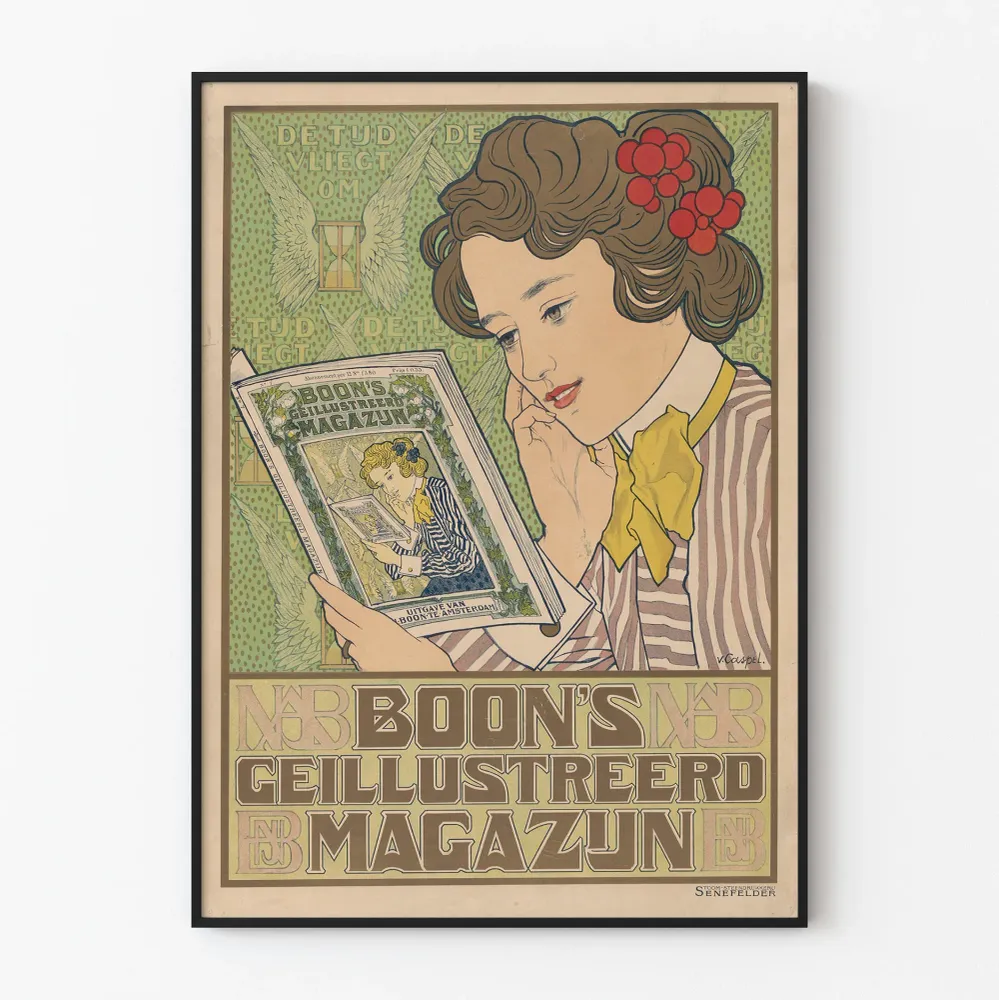 Vintagejuliste Boon's Geillustreerd Magazijn - Rétro sisustustuloste