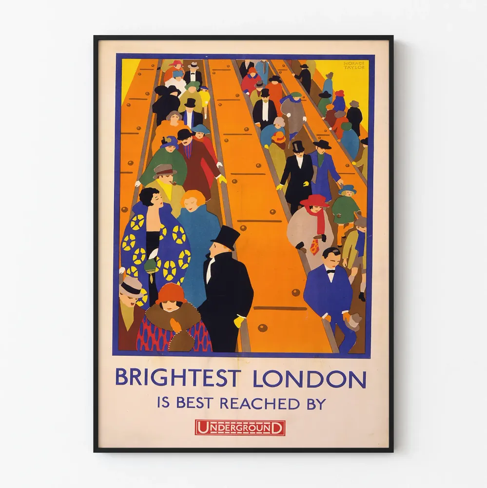 Vintagejuliste Brightest London, teoksettanut Horace Taylor