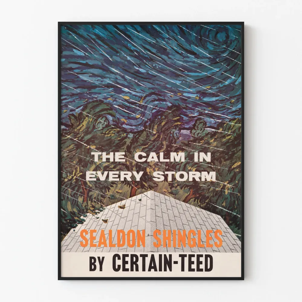 Vintagejuliste Calm Every Storm - Juliste seinäkoriste Sealdon Shingles