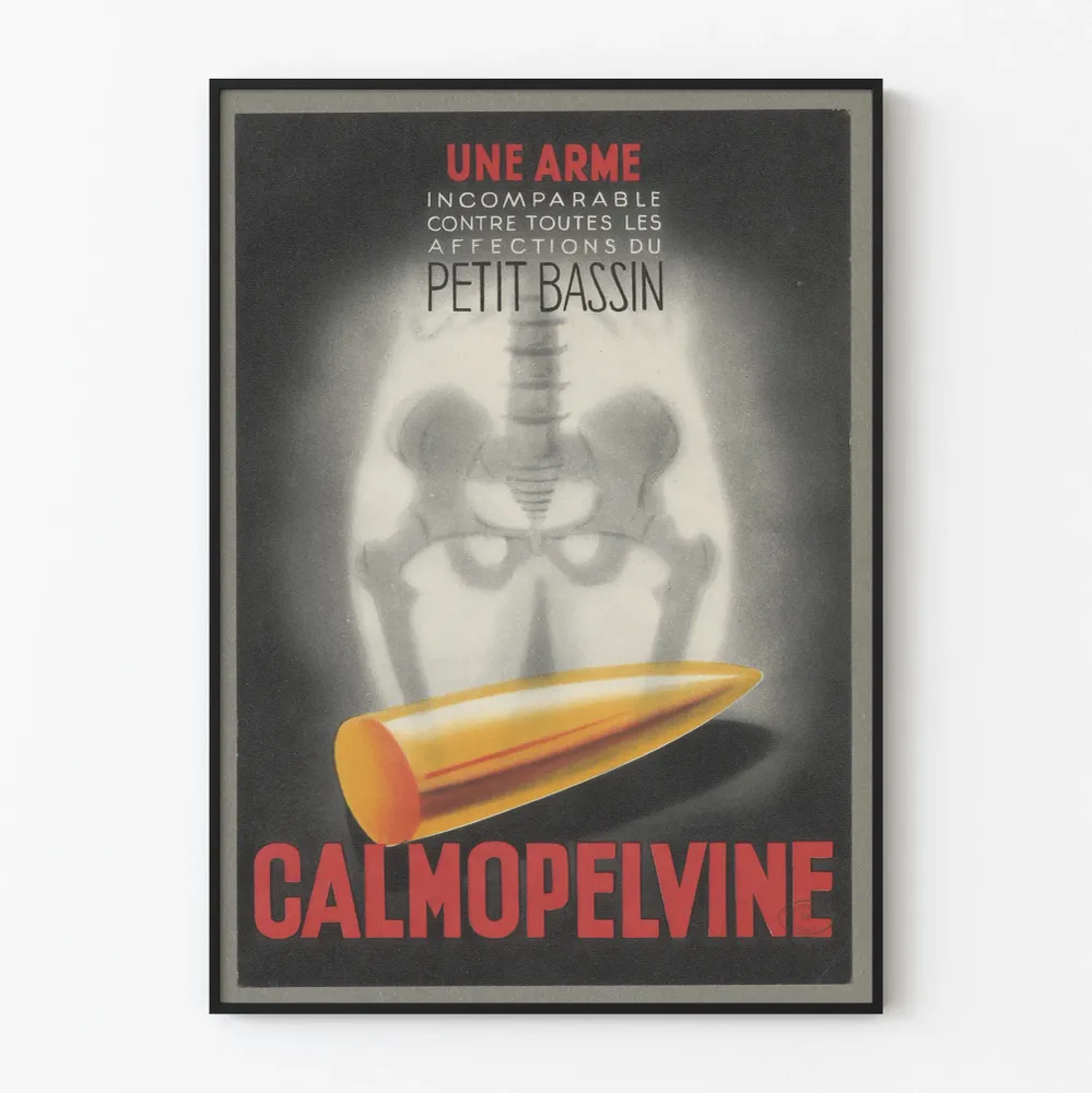 Vintagejuliste Calmopelvine - Retro lääketieteellinen seinäkoristelu