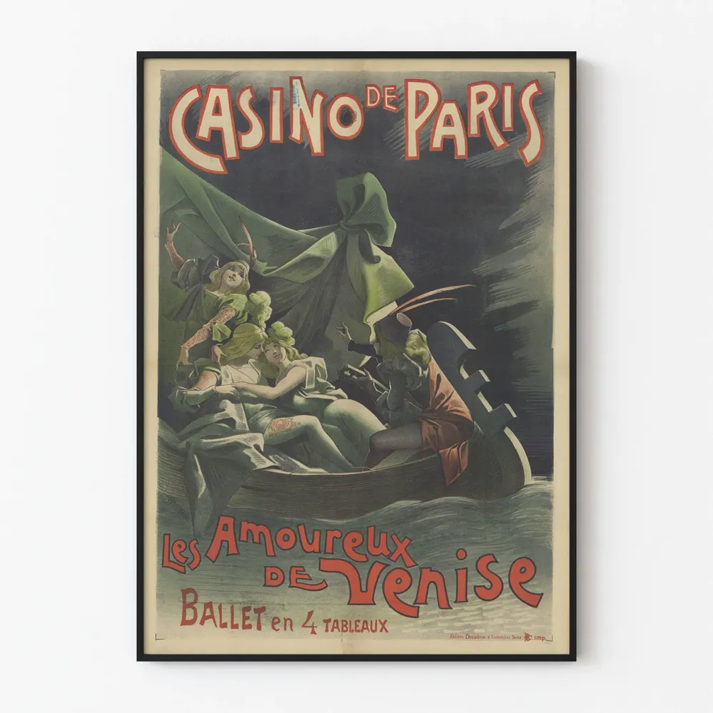 Vintagejuliste Casino de Paris Venetsian rakastavaiset - Baletti 4 kohtauksessa