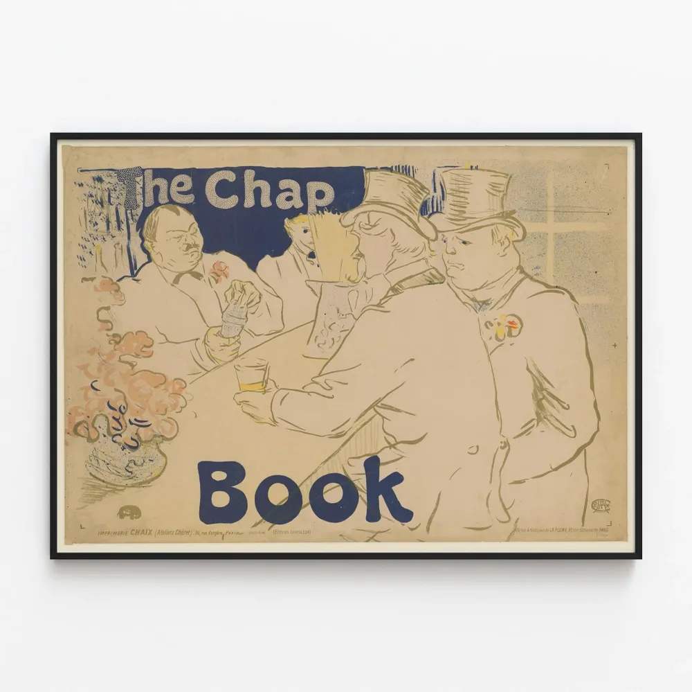Vintagejuliste Chap Book - Retroseinustarakenne