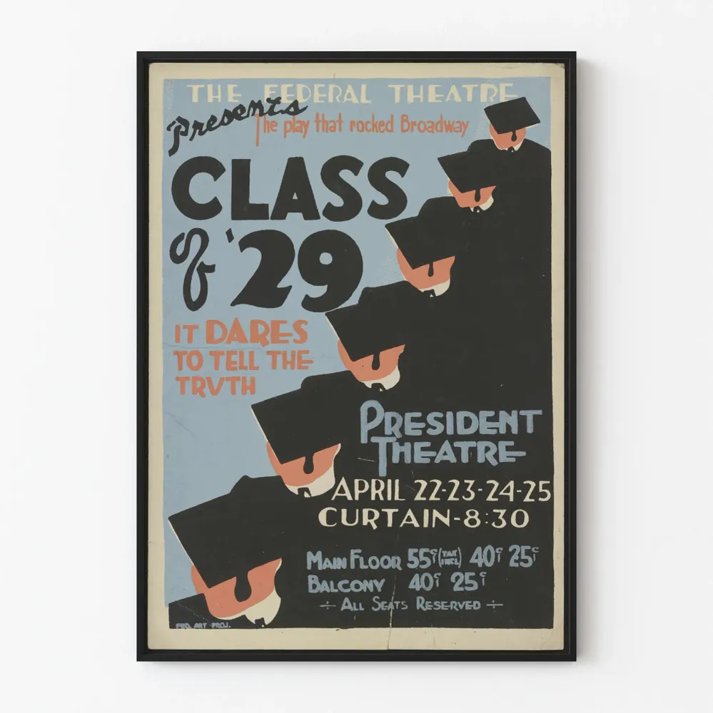 Vintagejuliste Class '29 - Teatteri Broadway seinäkoriste