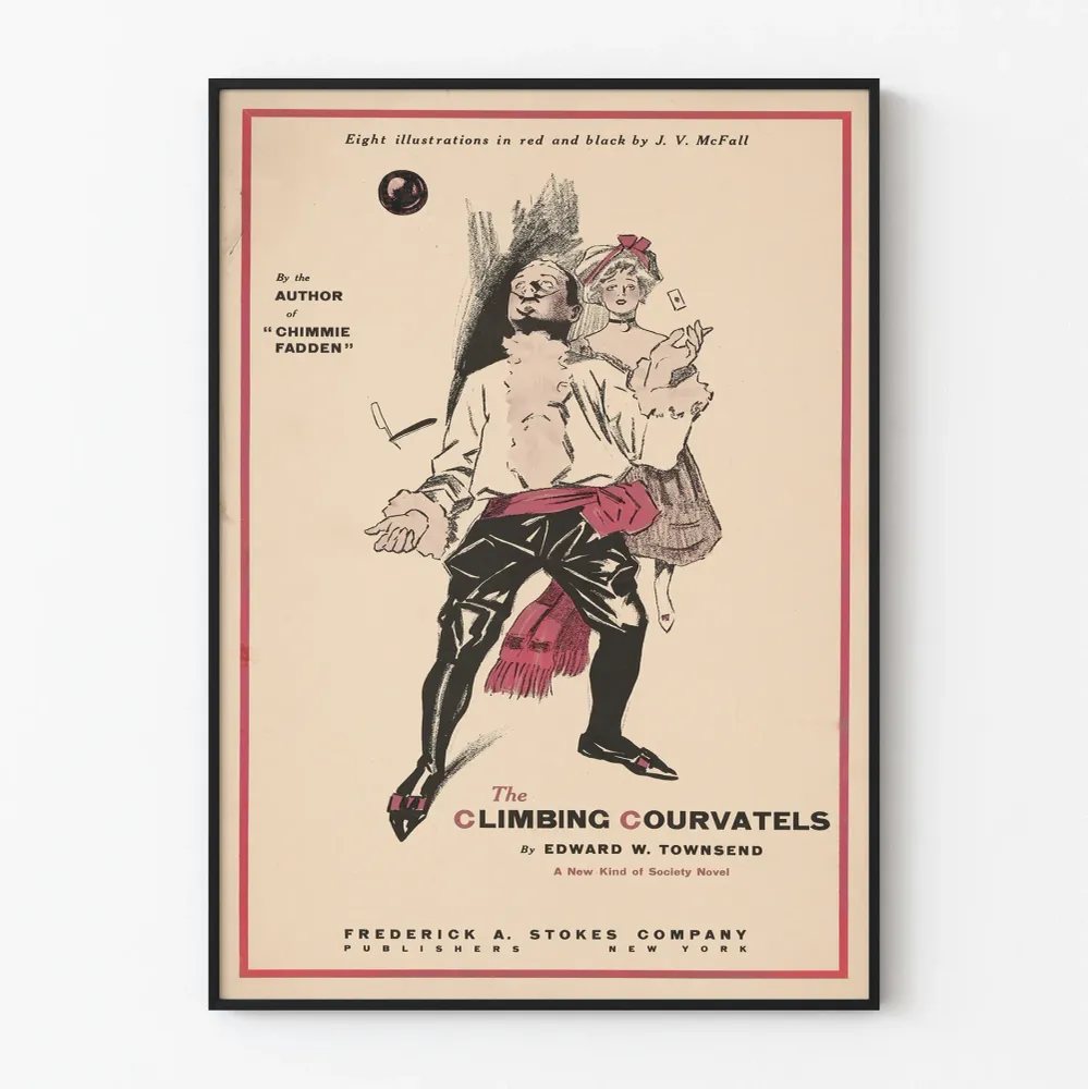 Vintagejuliste Climbing Courvatels - Kuvitus J.V. McFall