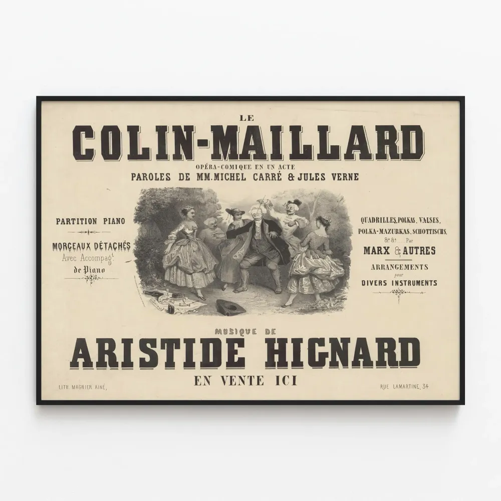 Vintagejuliste Le Colin-Maillard operetti Aristide Hignardilta