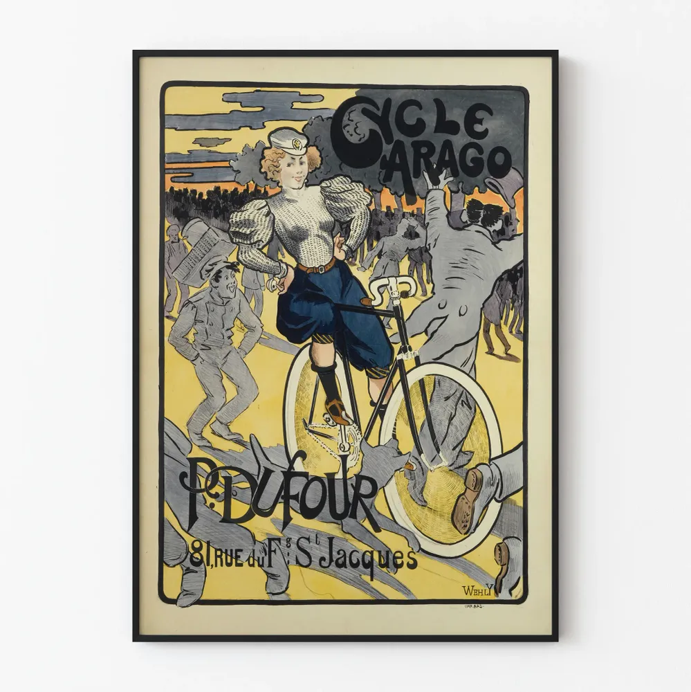 Vintagejuliste Cycle Arago P. Dufour 81 Rue du Faubourg Saint-Jacques