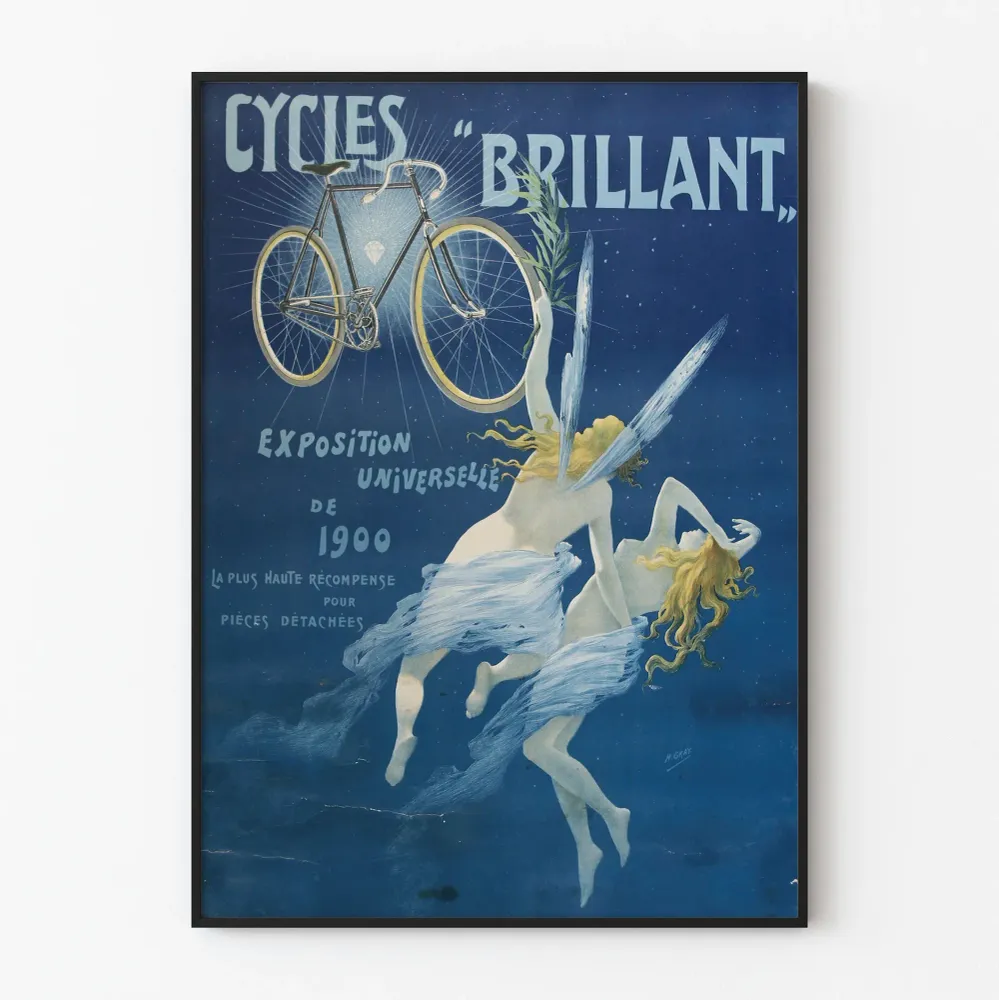 Vintagejuliste Cycles Brillant maailmannäyttely 1900