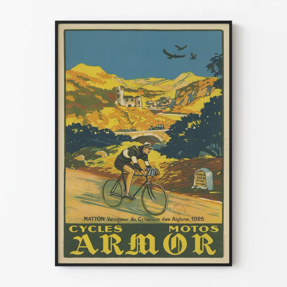 Vintagejuliste Cycles & Motos Armor - Aiglonien kritériumi 1925