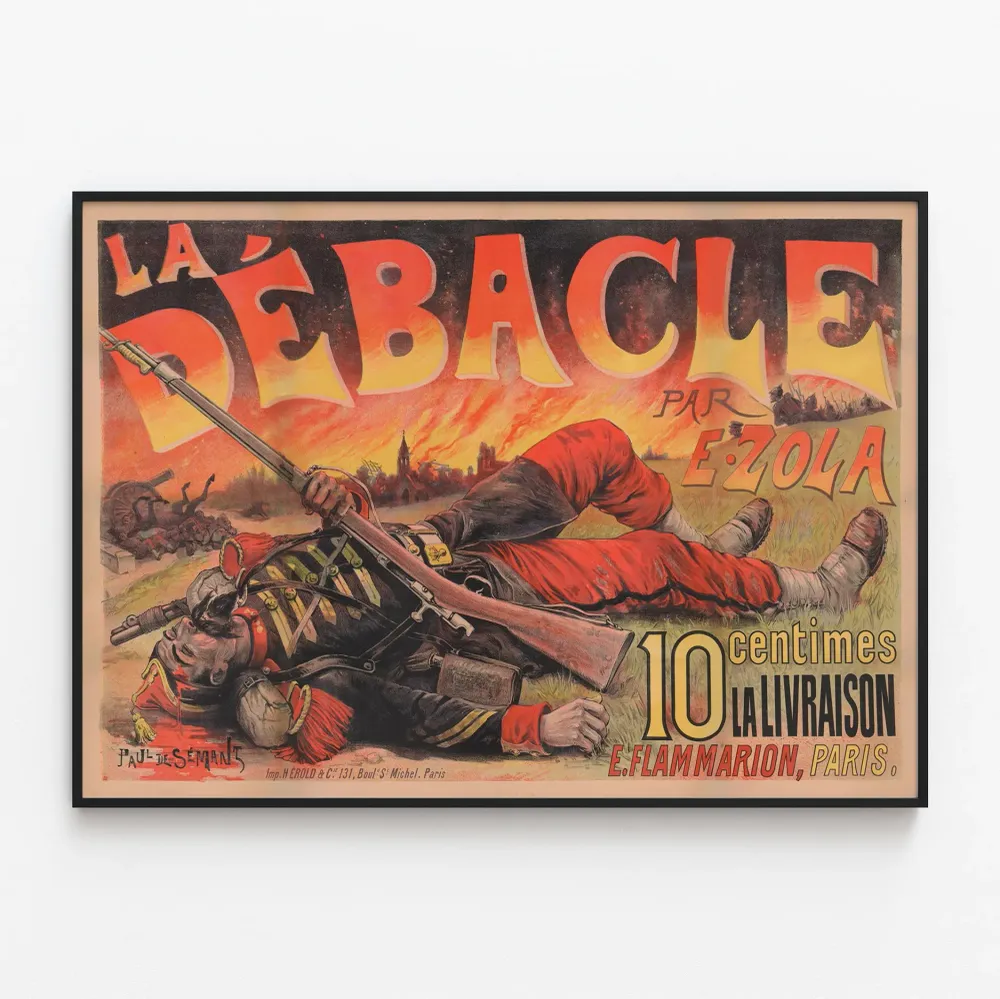 Vintagejuliste La Débâcle d'Émile Zola