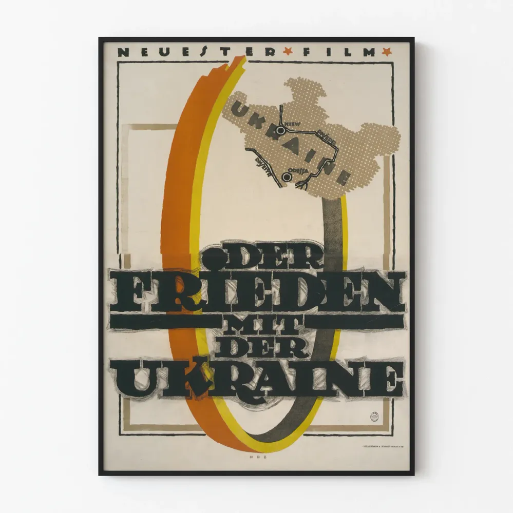 Vintagejuliste Der Frieden mit der Ukraine - Seinäkarttajuliste Ukrainasta